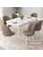 Concept Rut Serisi Açılabilir 80X132 Beyaz Mermer Desen Mutfak Masası Takımı ve 6 Sandalye 1