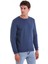 Indigo Regular Fit Düz Pamuklu Bisiklet Yaka Sweatshirt 3