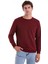 Bordo Regular Fit Düz Pamuklu Bisiklet Yaka Sweatshirt 1