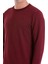 Bordo Regular Fit Düz Pamuklu Bisiklet Yaka Sweatshirt 5