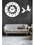 Dekoratif Beyaz Duvar Saati 50X50CM + Kuşlu Tablo 1