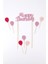 Pembe Happy Birthday Balon Pasta Süsü 1
