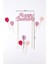 Pembe Happy Birthday Balon Pasta Süsü 5