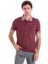 Bordo Regular Fit Düz Pamuklu Polo Yaka Tişört 1