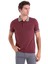 Bordo Regular Fit Düz Pamuklu Polo Yaka Tişört 2