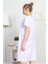 Kadın V Yaka Penye Kısa Kollu Gecelik 3