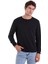 Lacivert Regular Fit Düz Pamuklu Bisiklet Yaka Sweatshirt 2