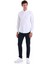 Beyaz D. Comfort Fit Desenli Pamuklu Slim Yaka Uzun Kollu Klasik Gömlek 2