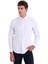 Beyaz D. Comfort Fit Desenli Pamuklu Slim Yaka Uzun Kollu Klasik Gömlek 3