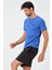 P-005678-ERKEK Bisiklet Yaka Rahat Kesim Casual Nefes Alabilen Athletic Spor T-Shirt - Tişört-Mavi 2