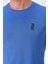 P-005678-ERKEK Bisiklet Yaka Rahat Kesim Casual Nefes Alabilen Athletic Spor T-Shirt - Tişört-Mavi 3