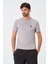 P-005678-ERKEK Bisiklet Yaka Rahat Kesim Casual Nefes Alabilen Athletic Spor T-Shirt - Tişört-Gri 1