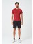 P-005678-ERKEK Bisiklet Yaka Rahat Kesim Casual Nefes Alabilen Athletic Spor T-Shirt - Tişört-Bordo 2