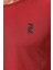 P-005678-ERKEK Bisiklet Yaka Rahat Kesim Casual Nefes Alabilen Athletic Spor T-Shirt - Tişört-Bordo 4