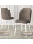 Concept Rut Serisi Açılabilir 80X132 Beyaz Mermer Desen Mutfak Masa Takımı 4 Sandalye 1 Bench 3