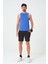P-002999-ERKEK Askılı Bisiklet Yaka Sıfır Kol Casual Fitness Tişört Kolsuz Spor Atleti-Mavi 2