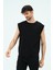 P-006689-ERKEK Kolsuz Oversize Esnek Pamuklu 2 Iplik Spor Sweat / T-Shirt/atlet-Siyah 1