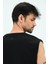 P-006689-ERKEK Kolsuz Oversize Esnek Pamuklu 2 Iplik Spor Sweat / T-Shirt/atlet-Siyah 5