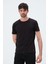 P-006681-ERKEK Slim Fit Bisiklet Yaka Kısa Kol Basic Casual Spor T-Shirt - Tişört-Siyah 1