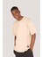P-005654-ERKEK 100% Pamuklu Oversize Kısa Kol T-Shirt-Bej 2