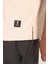 P-005654-ERKEK 100% Pamuklu Oversize Kısa Kol T-Shirt-Bej 4