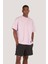 P-005654-ERKEK 100% Pamuklu Oversize Kısa Kol T-Shirt-Lila 1