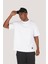 P-005654-ERKEK 100% Pamuklu Oversize Kısa Kol T-Shirt-Beyaz 1