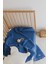 %100 Pamuk İndigo Mavi 4 Katlı Müslin Bebek Müslin Çocuk Müslin 110x110cm 6