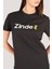 P-002993-KADIN %100 Pamuklu Bisiklet Yaka Kısa Kol Rahat Kesim Casual Spor T-Shirt - Tişört-Siyah 3