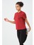 P-003000-KADIN Bisiklet Yaka Rahat Kesim Casual Nefes Alabilen Athletic Spor T-Shirt - Tişört-Bordo 4