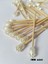 100 Adet Dekoratif Küçük Lale Incili Pasta Kürdanı 6 cm - Lale 10 mm 1