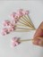 100 Adet Dekoratif Kelebek Boncuklu Pasta Kürdanı 6 cm Pembe - Kelebek 15 mm 2