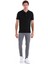 Siyah Slim Fit Düz Rayon Polo Yaka Triko Tişört 4