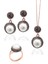 Inci ve Swarovski Taşlı 925 Ayar Bayan Gümüş Üçlü Set 201022361 1