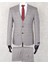 Slim Fit Sivri Yaka-Çift Yırtmaç Taş Rengi Drop 6 Yelekli Takım Elbise 1