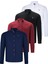 Dörtlü Set G674 Dewberry Erkek Gömlek-Siyah-Beyaz-Lacivert-Bordo 1