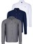 Üçlü Set G674 Dewberry Erkek Gömlek Lacivert Beyaz Füme 1