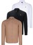 Üçlü Set G674 Dewberry Erkek Gömlek Siyah Beyaz Camel 1