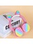 CXT-950 Rgb LED Işıklı Kedi Kulağı Band Tasarımı Ayarlanabilir Katlanabilir Kulak Üstü Bluetooth Kulaklık Sarı 4