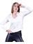 Beyaz Basic Sade Viskon Kadın Slim Fit Düz Gömlek 2