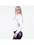 Beyaz Basic Sade Viskon Kadın Slim Fit Düz Gömlek 3