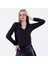 Siyah Beyaz Puantiyeli Viskon Slim Fit Kadın Gömlek 3