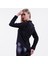 Siyah Beyaz Puantiyeli Viskon Slim Fit Kadın Gömlek 4
