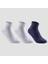 Artengo Çocuk Tenis Çorabı - Orta Boy Konçlu - 3 Çift - Lacivert / Beyaz - Rs160 4