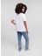 Bisiklet Yaka Baskılı Beyaz Kadın T-Shirt 231W1790 2