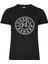 Bisiklet Yaka Baskılı Siyah Kadın T-Shirt 231W1712 1