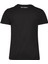 Bisiklet Yaka Baskılı Siyah Kadın T-Shirt 231W1712 2