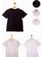 Siyah-Beyaz-Gri Erkek Çocuk Basic 3'lü Kısa Kollu T-Shirt 1