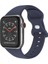 Apple Watch 1, 2, 3, 4, 5, 6, 7, 8, Se Silikon Kordon Kayış - S-M Beden 38/40/41MM - Lacivert 1