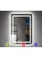 50X70 cm Bluetoothlu Buğu Çözücülü Dokunmatik Işıklı Kumlamalı Banyo Aynası 2